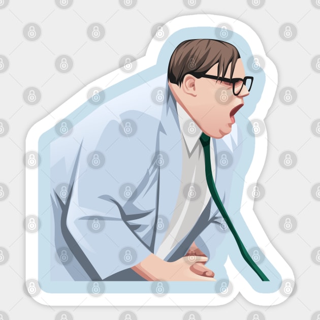 Chris Farley - Funny Vector Design Sticker by WaltTheAdobeGuy